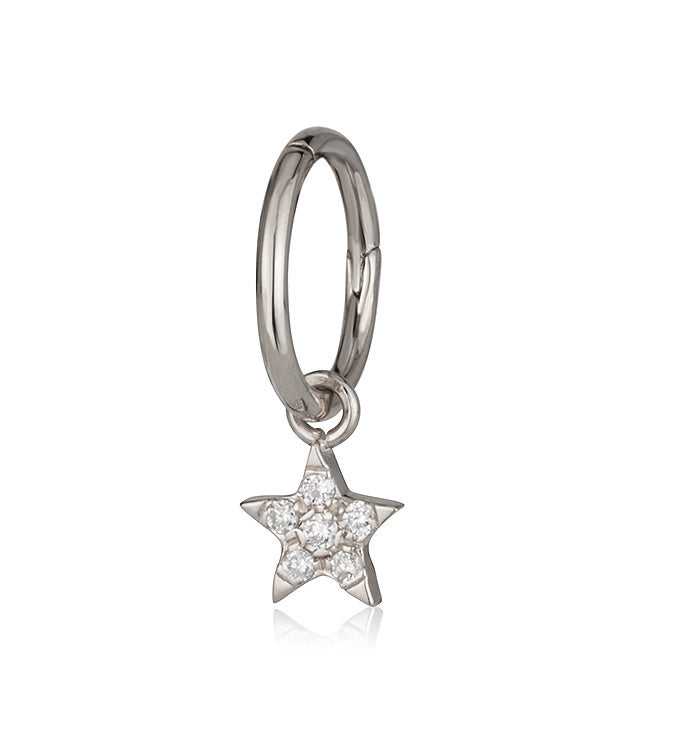 STAR DIAMONDS PIERCING CLICKER EARRING