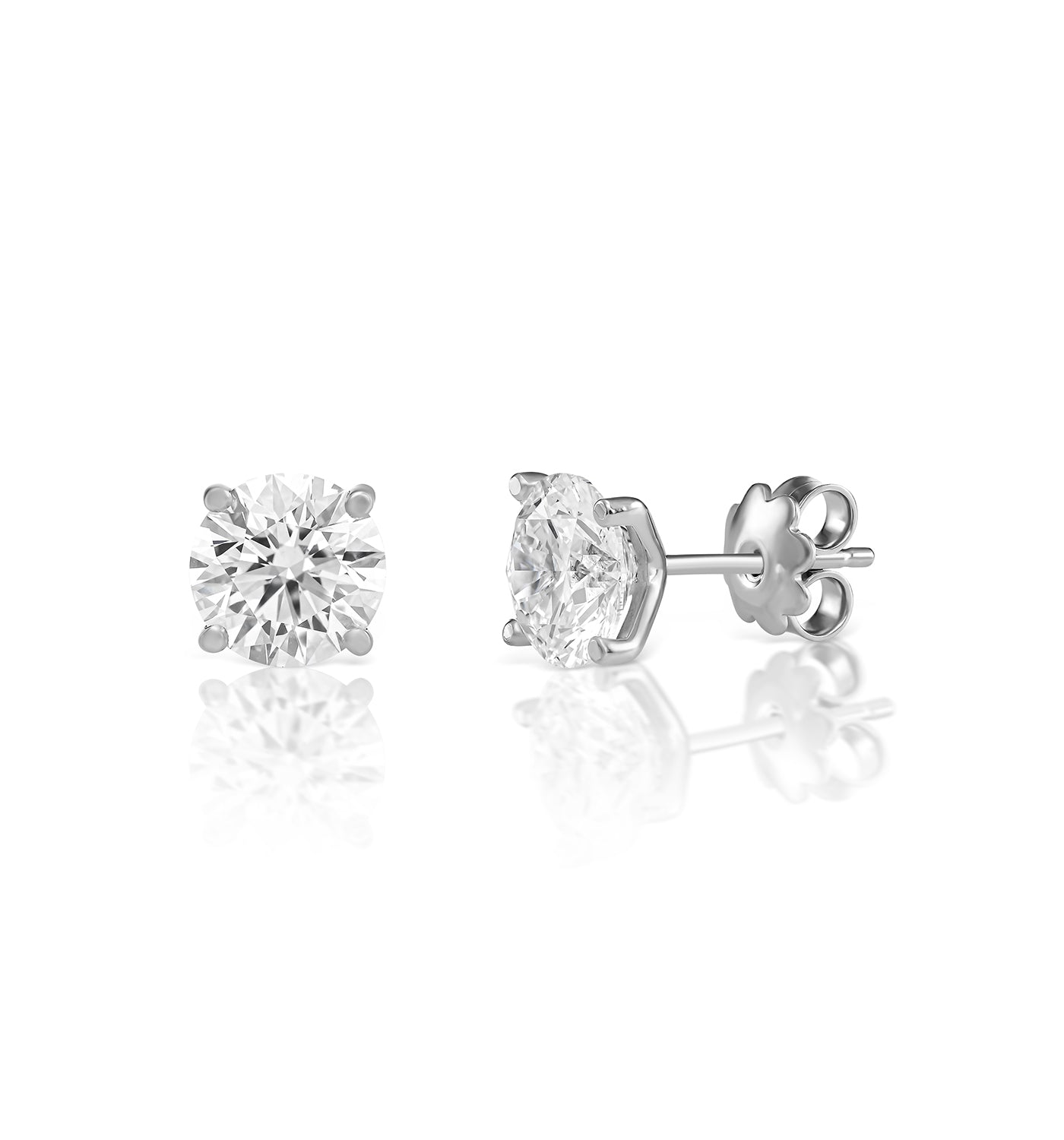 PAIR OF CVD LAB-GROWN DIAMOND EARRINGS 1CT