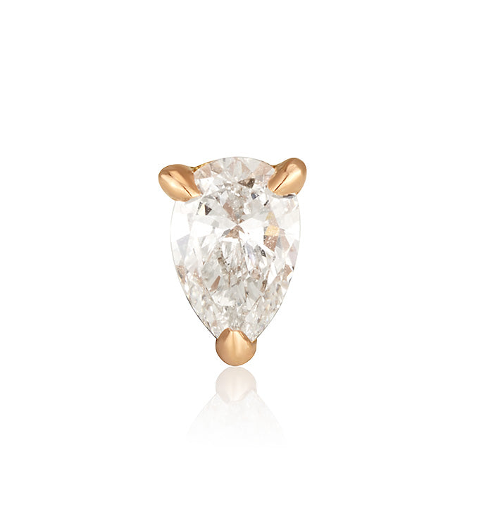 TEARDROP LAB-GROWN DIAMOND PIERCING EARRING 0.20CT