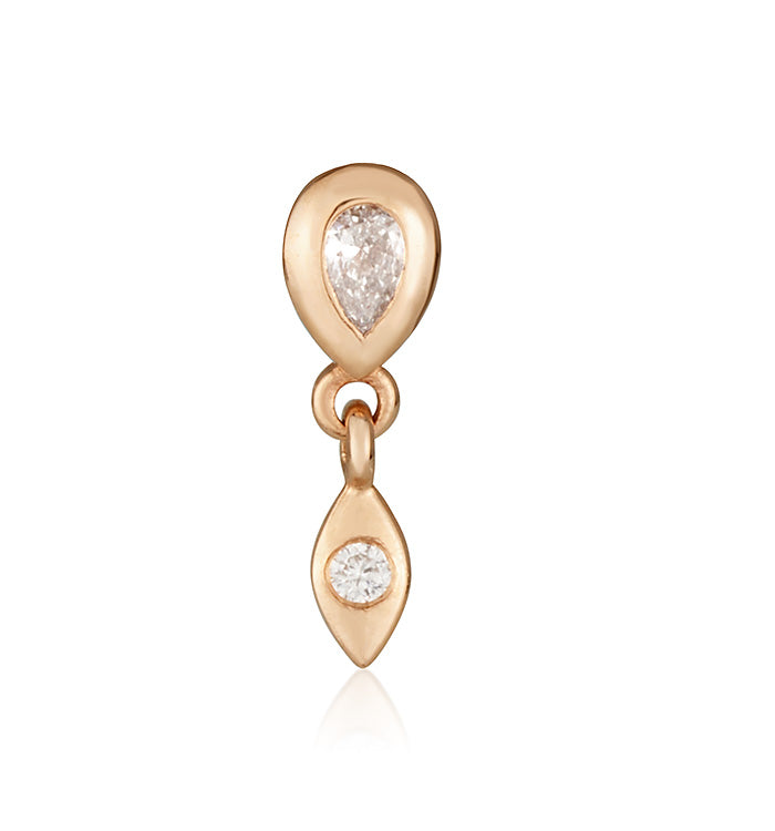 Rose Gold Earring Set with Diamonds MARIN NO.2 STUD EARRING
