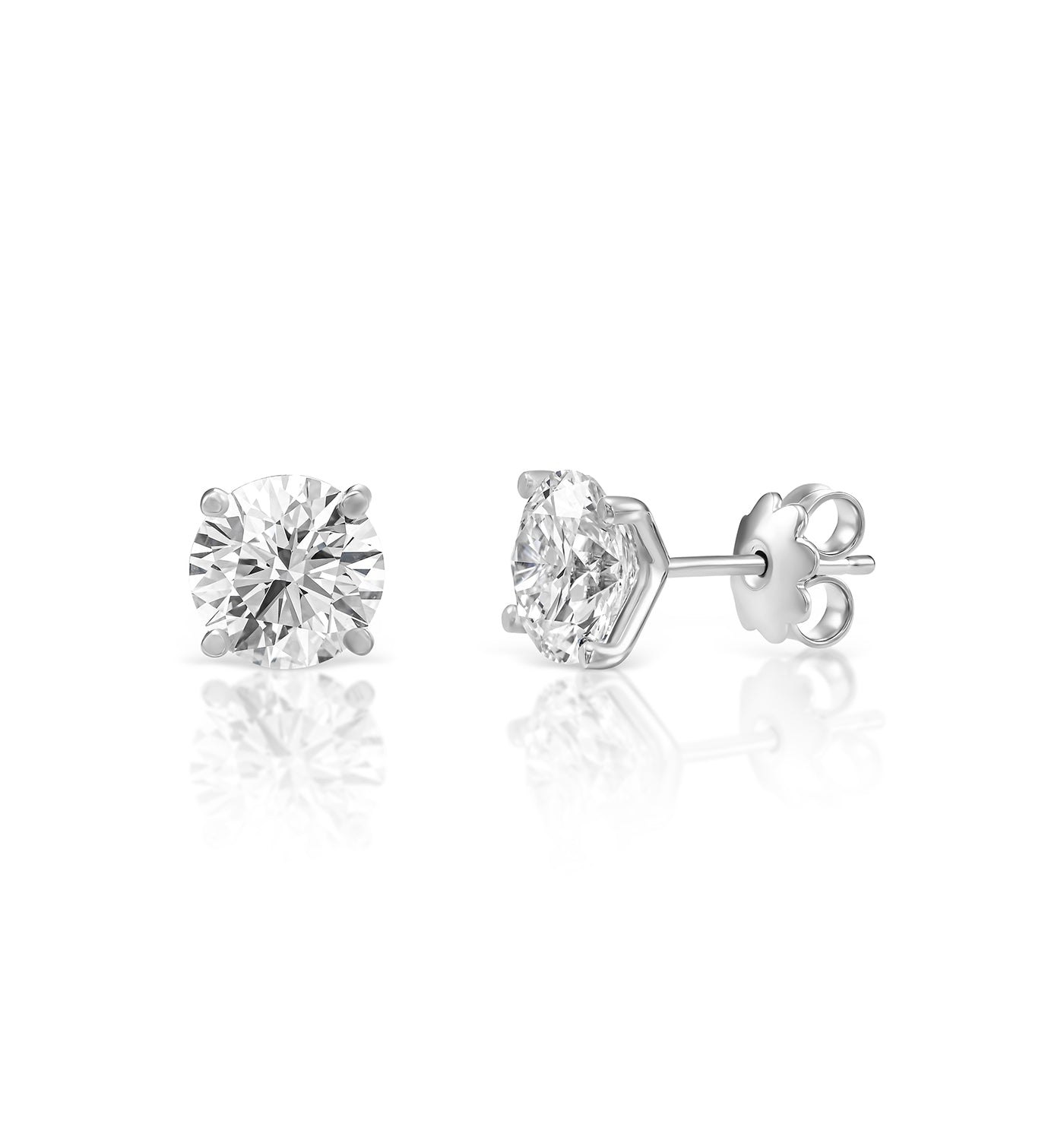 PAIR OF CVD LAB-GROWN DIAMOND EARRINGS 2CT