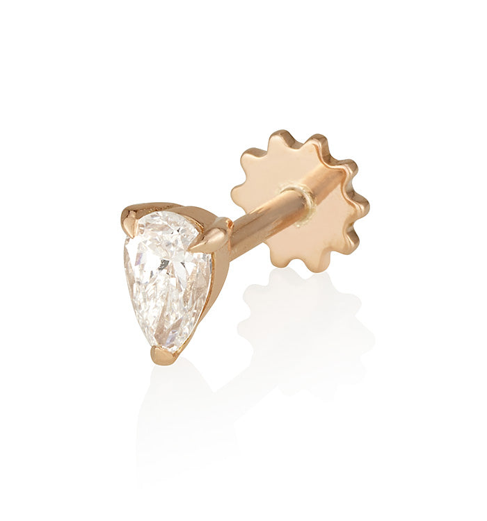 TEARDROP LAB-GROWN DIAMOND PIERCING EARRING 0.30CT