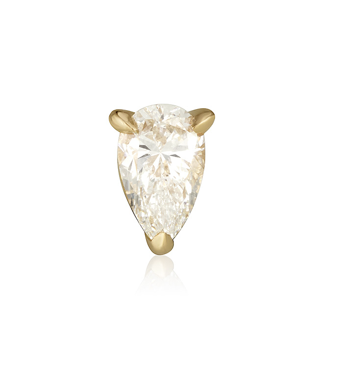 TEARDROP LAB-GROWN DIAMOND PIERCING EARRING 0.30CT