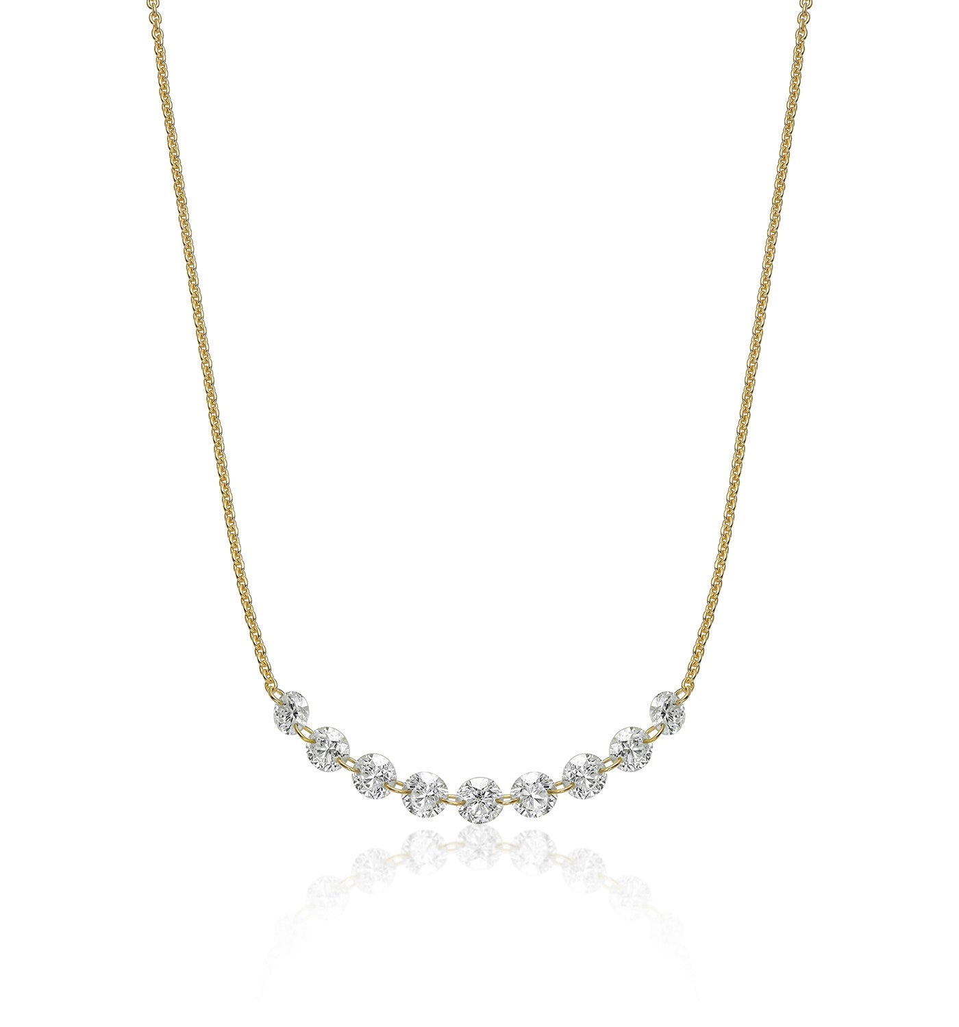 MELANIA DRILLED NINE DIAMONDS NECKLACE