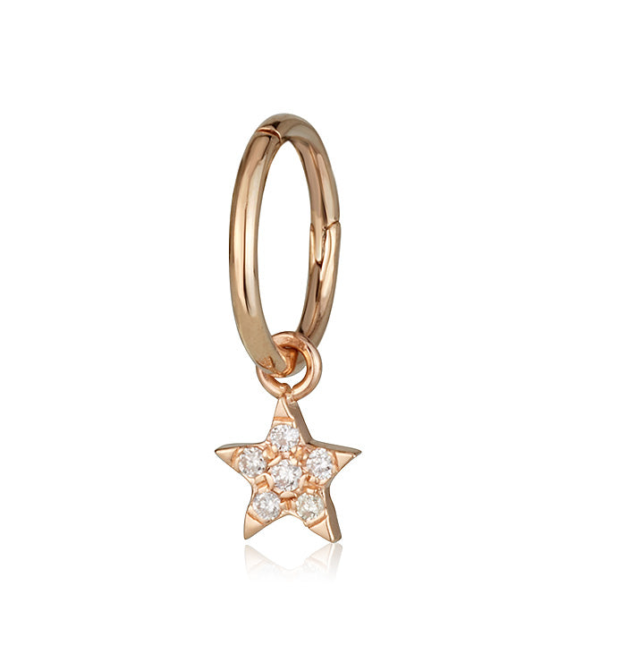 STAR DIAMONDS PIERCING CLICKER EARRING