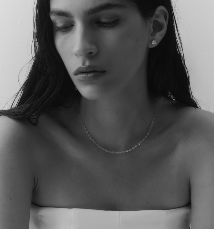 Rose Gold Necklace with Rose-Cut Diamonds RITA NECKLACE