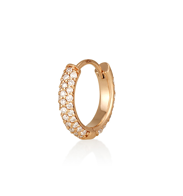 360 DEGREES HOOP DIAMONDS EARRING
