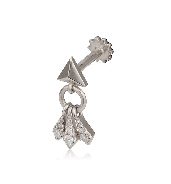 PIRAMIDE DIAMONDS PIERCING LABRET