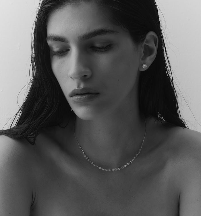 Rose Gold Necklace with Rose-Cut Diamonds RITA NECKLACE