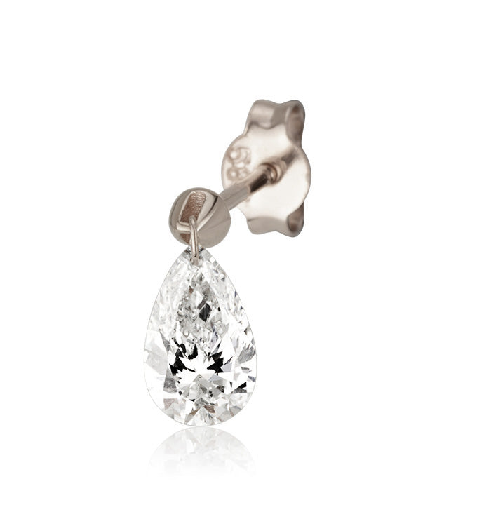 DRILLED ROUND SHAPE LAB DIAMOND EARRING 0.50CT