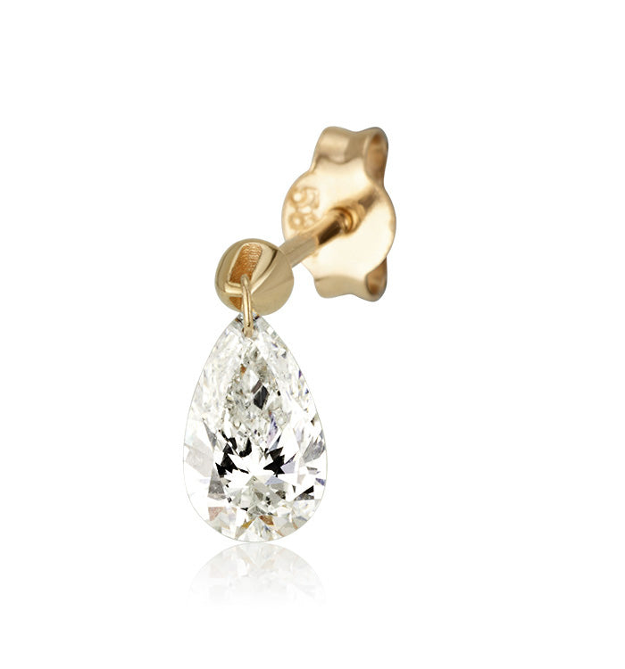 DRILLED ROUND SHAPE LAB DIAMOND EARRING 0.50CT