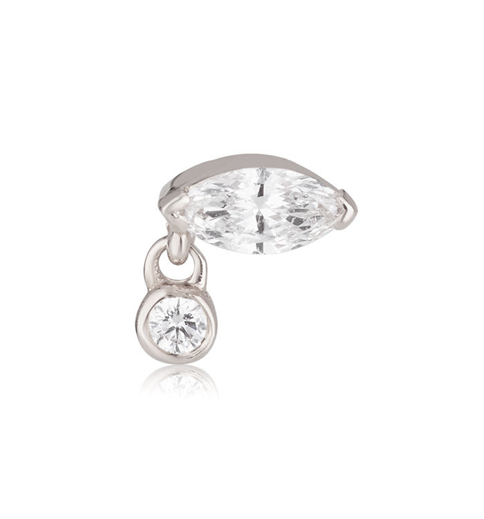 MARQUISE DIAMOND PIERCING LABRET NO. 2