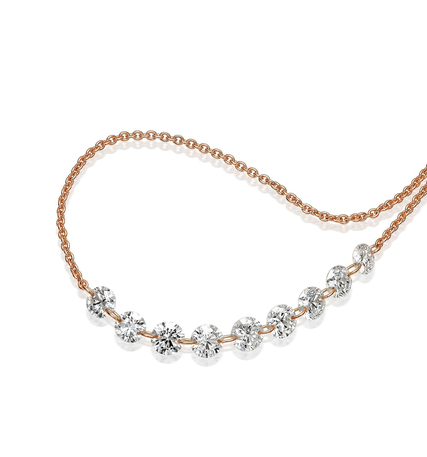 MELANIA DRILLED NINE DIAMONDS NECKLACE