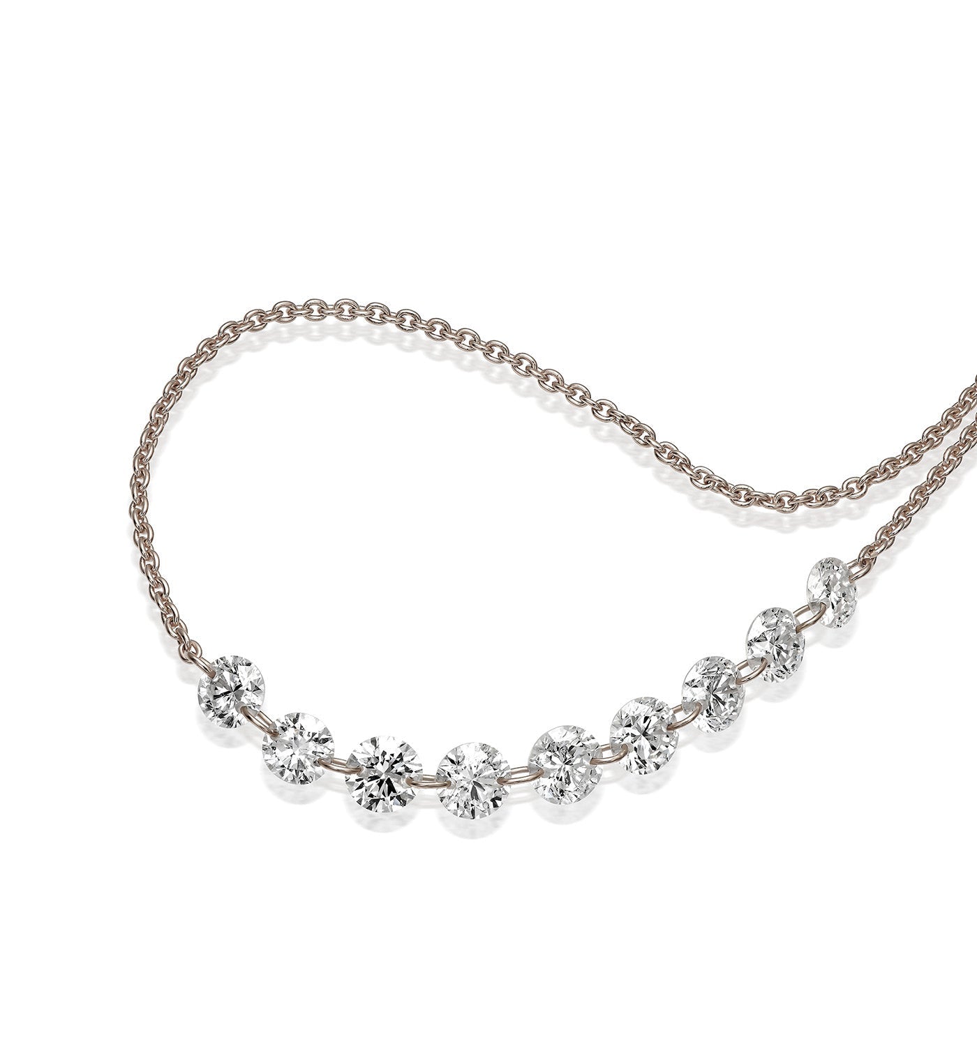 MELANIA DRILLED NINE DIAMONDS NECKLACE