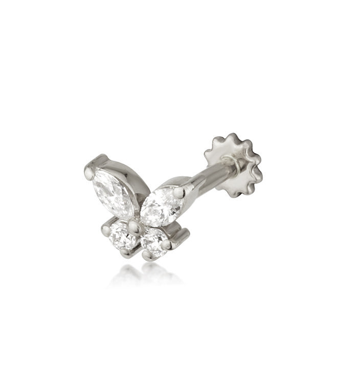 BUTTERFLY DIAMOND PIERCING EARRING