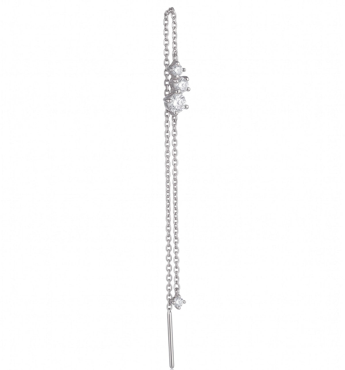 HONEY ARIEL earring in 14K white gold set with natural diamonds