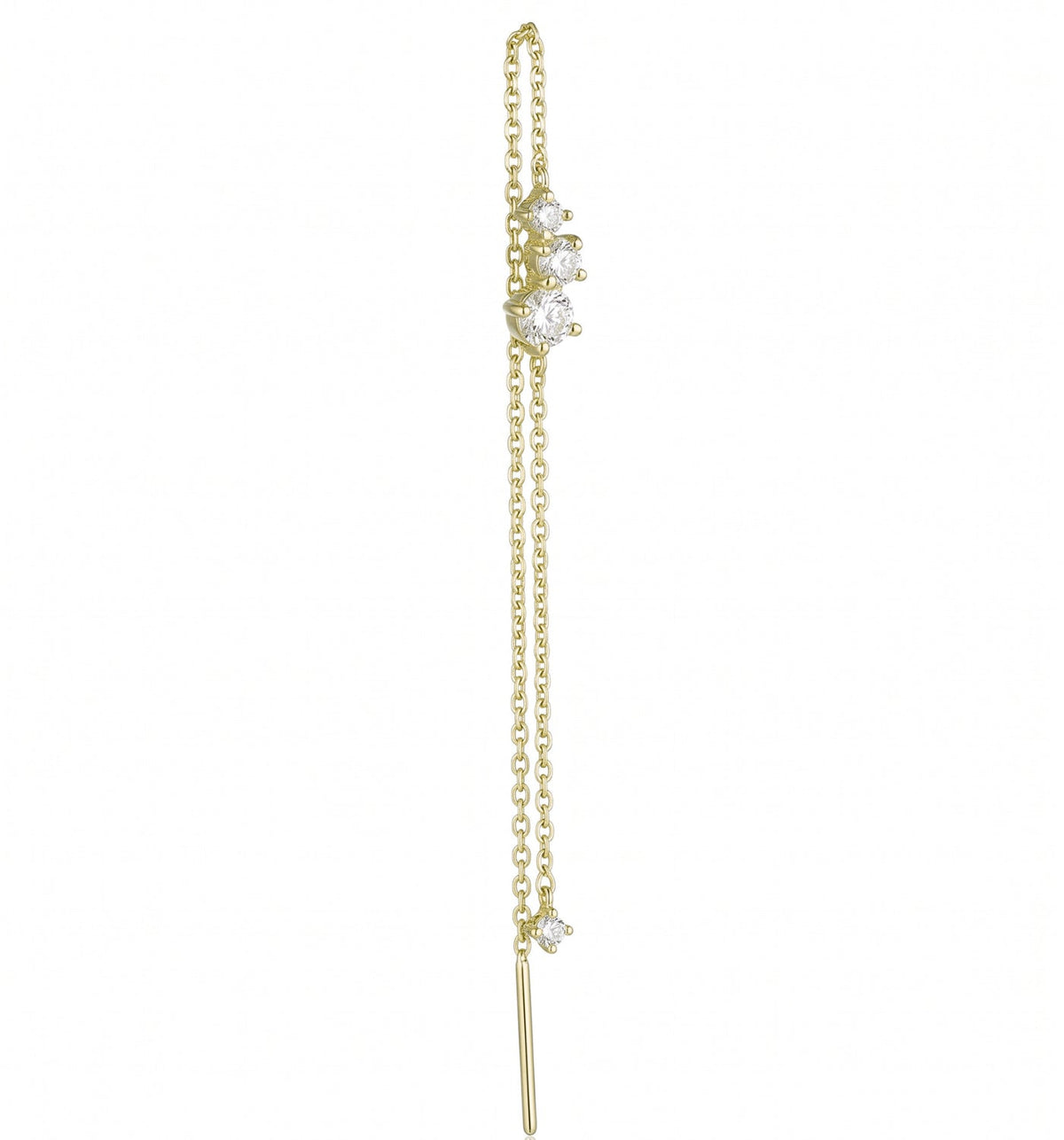 HONEY ARIEL earring in 14K yellow gold set with natural diamonds