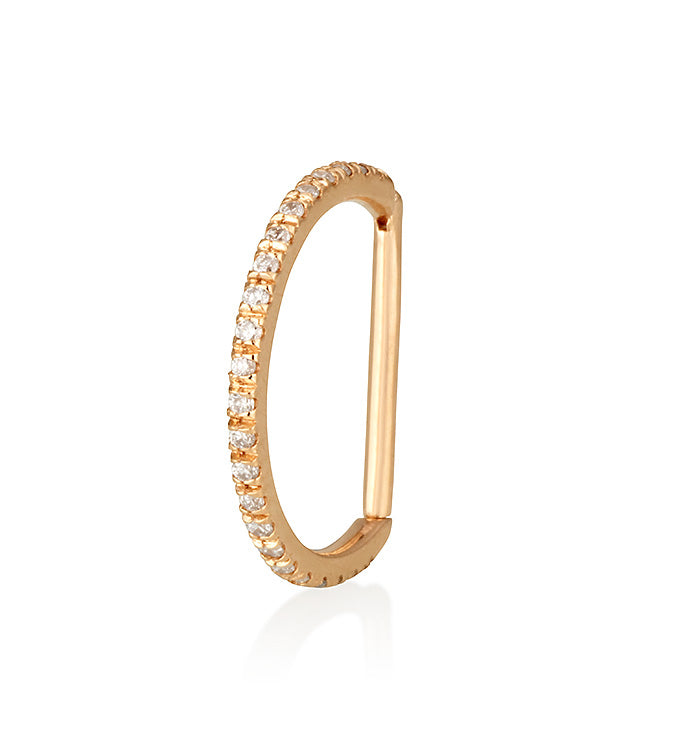 HOOP-LOOK DIAMONDS D PIERCING EARRING 12MM