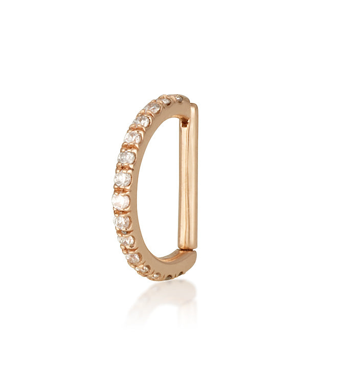 HOOP-LOOK DIAMONDS D PIERCING EARRING 8MM