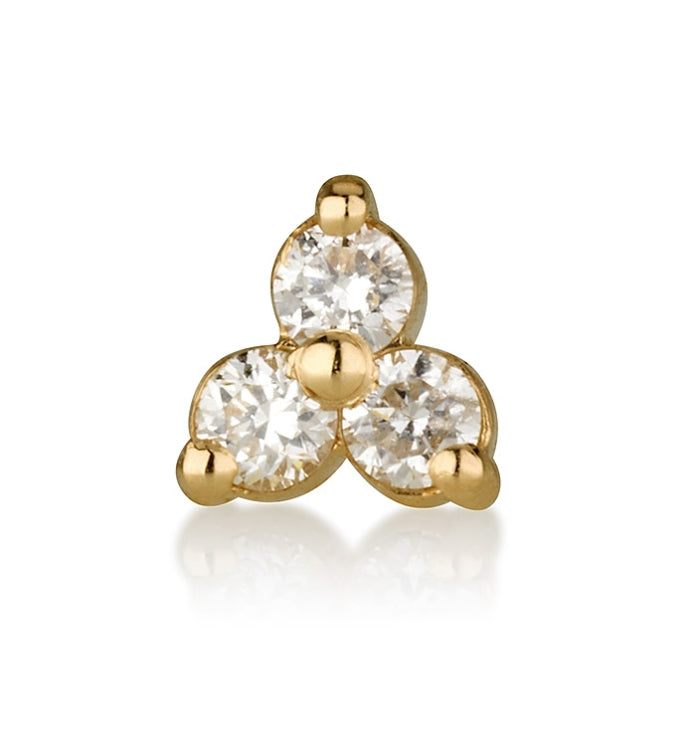 TRIO DIAMONDS STUD EARRING