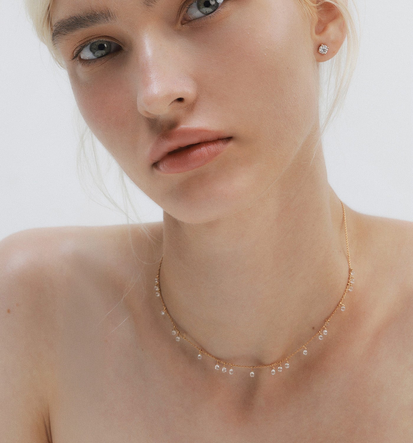 Rose Gold Necklace with Rose-Cut Diamonds RITA NECKLACE