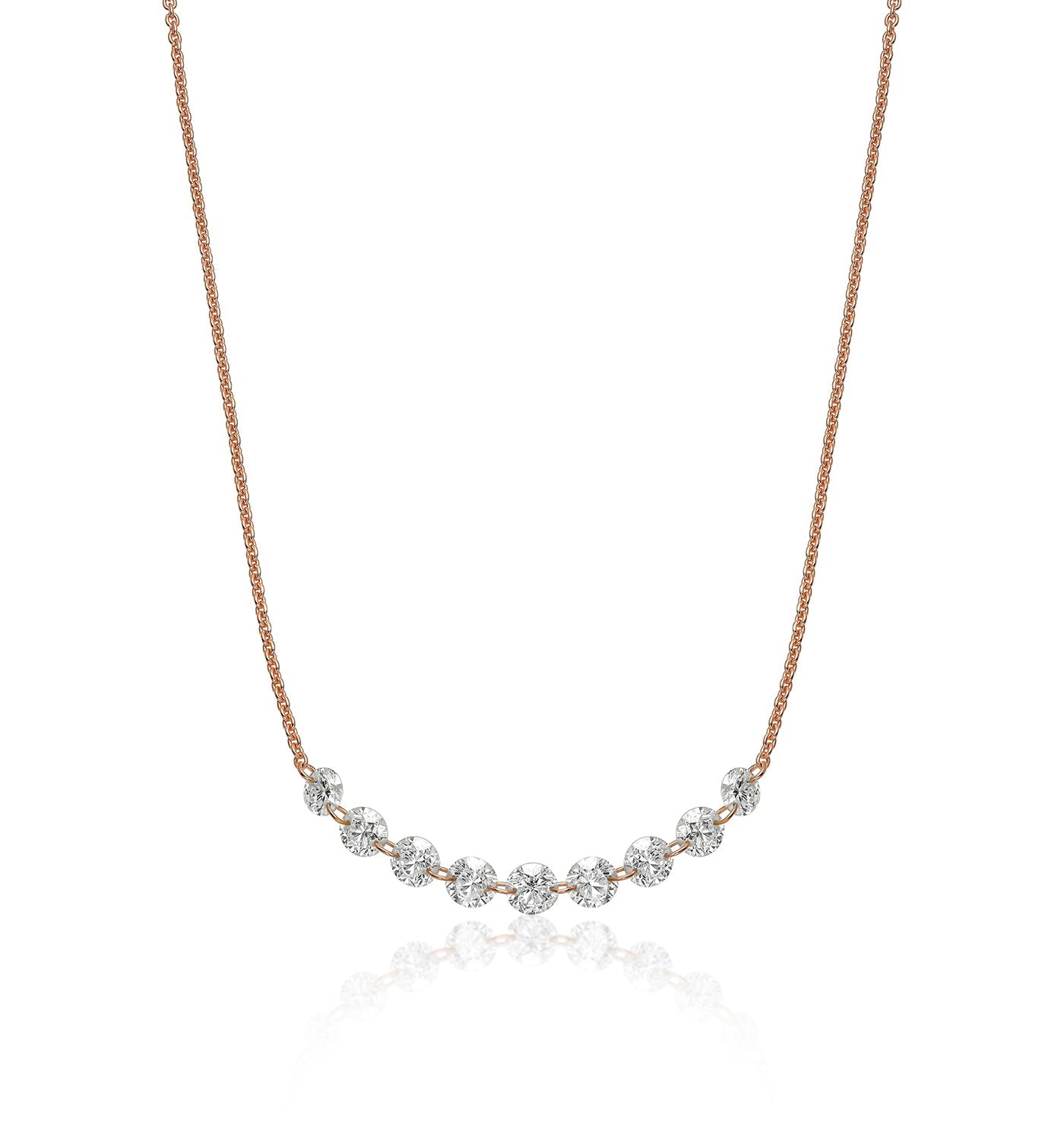 MELANIA DRILLED NINE DIAMONDS NECKLACE