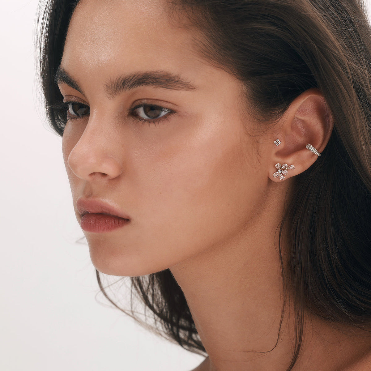 BIANCA Rose Cut Diamond Stud Earring