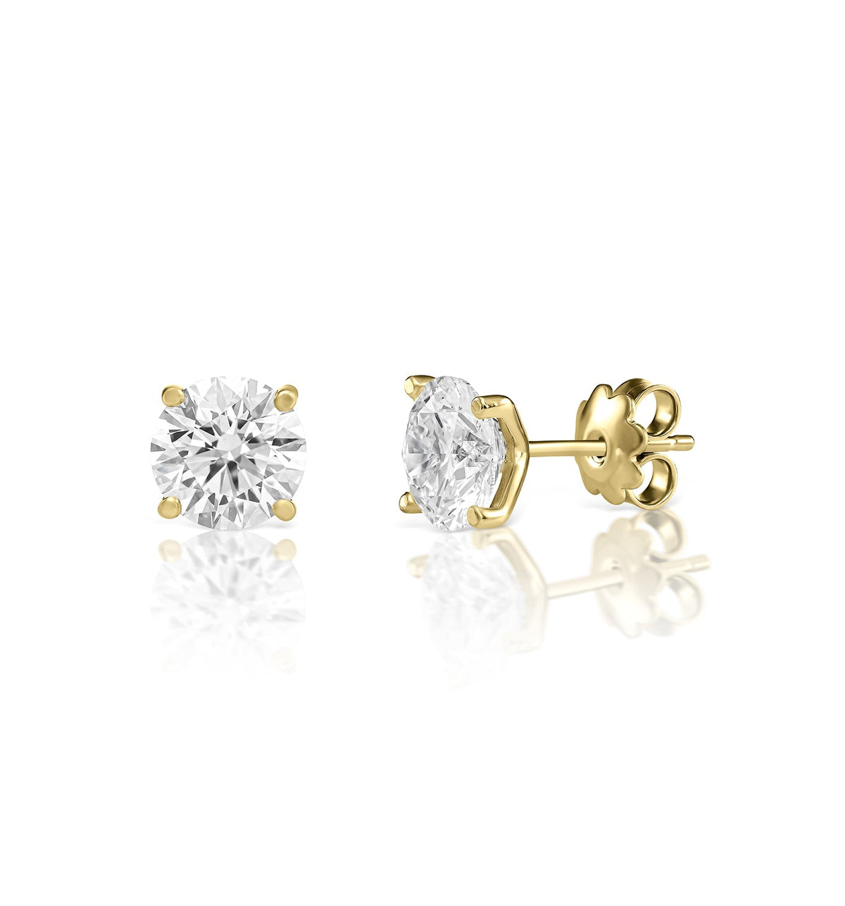 PAIR OF CVD LAB-GROWN DIAMOND EARRINGS 1CT