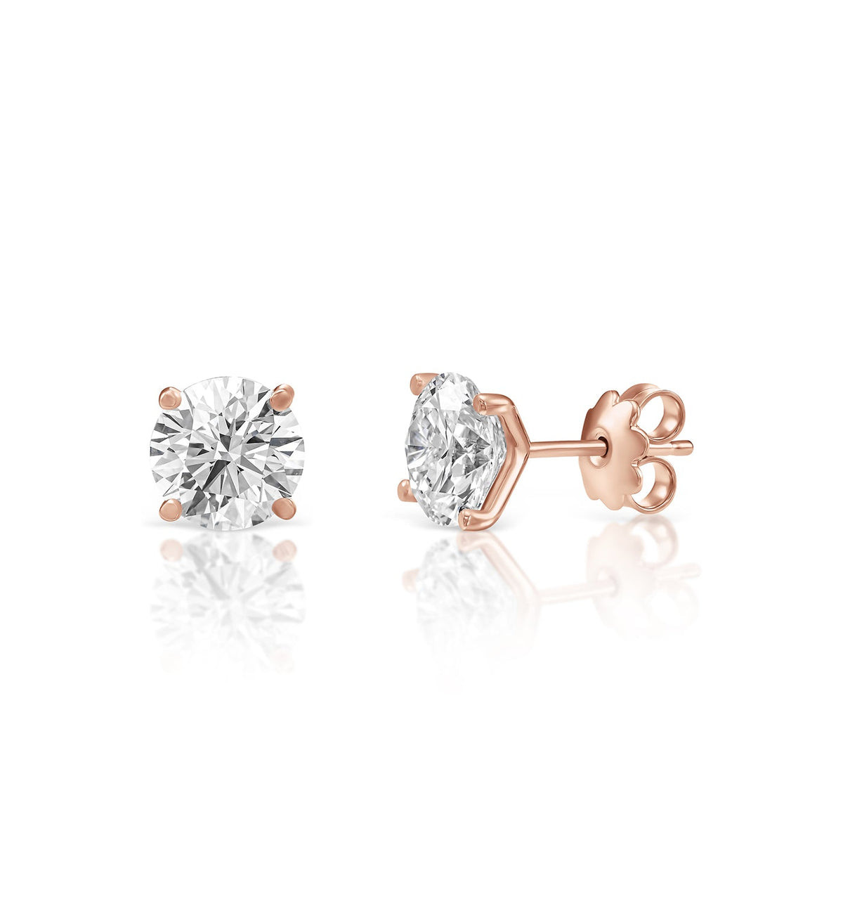 PAIR OF CVD LAB-GROWN DIAMOND EARRINGS 2CT