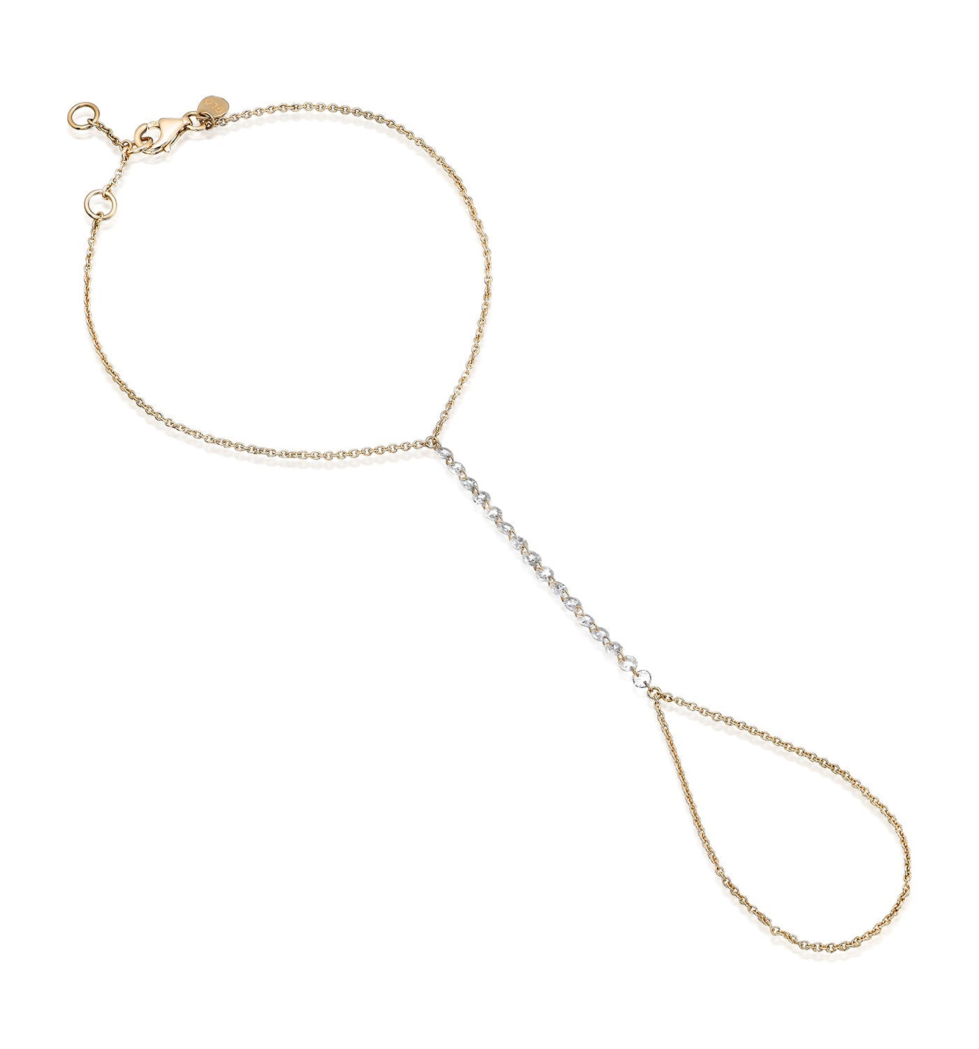 ELIN DRILLED DIAMONDS HAND BRACELET