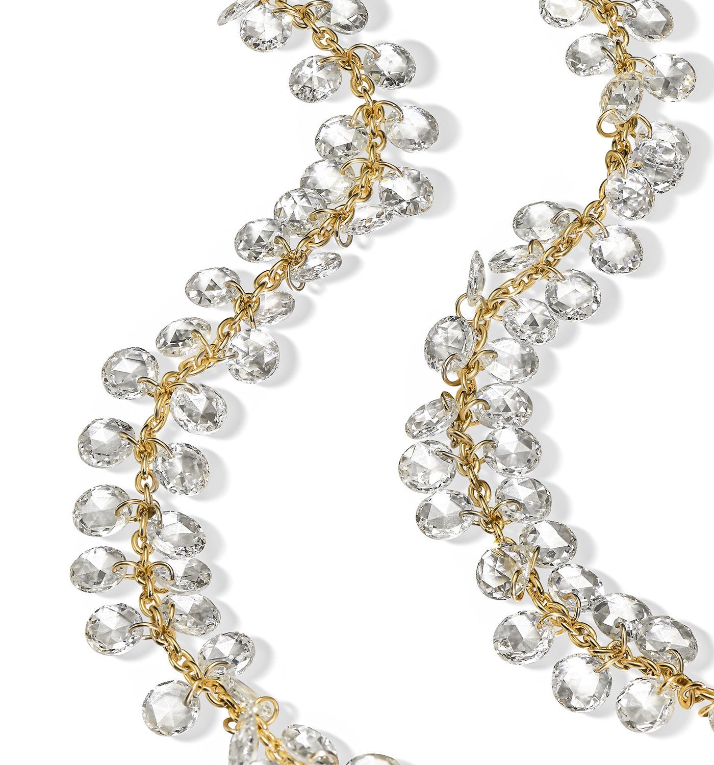 Yellow Gold Necklace with Rose-Cut Diamonds BRIGITTE MORE NECKLACE