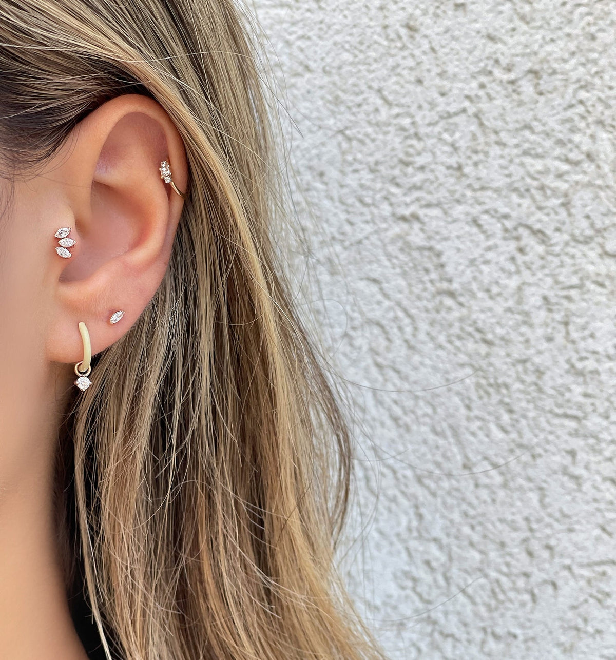 MARQUISE DIAMOND PIERCING LABRET NO. 1