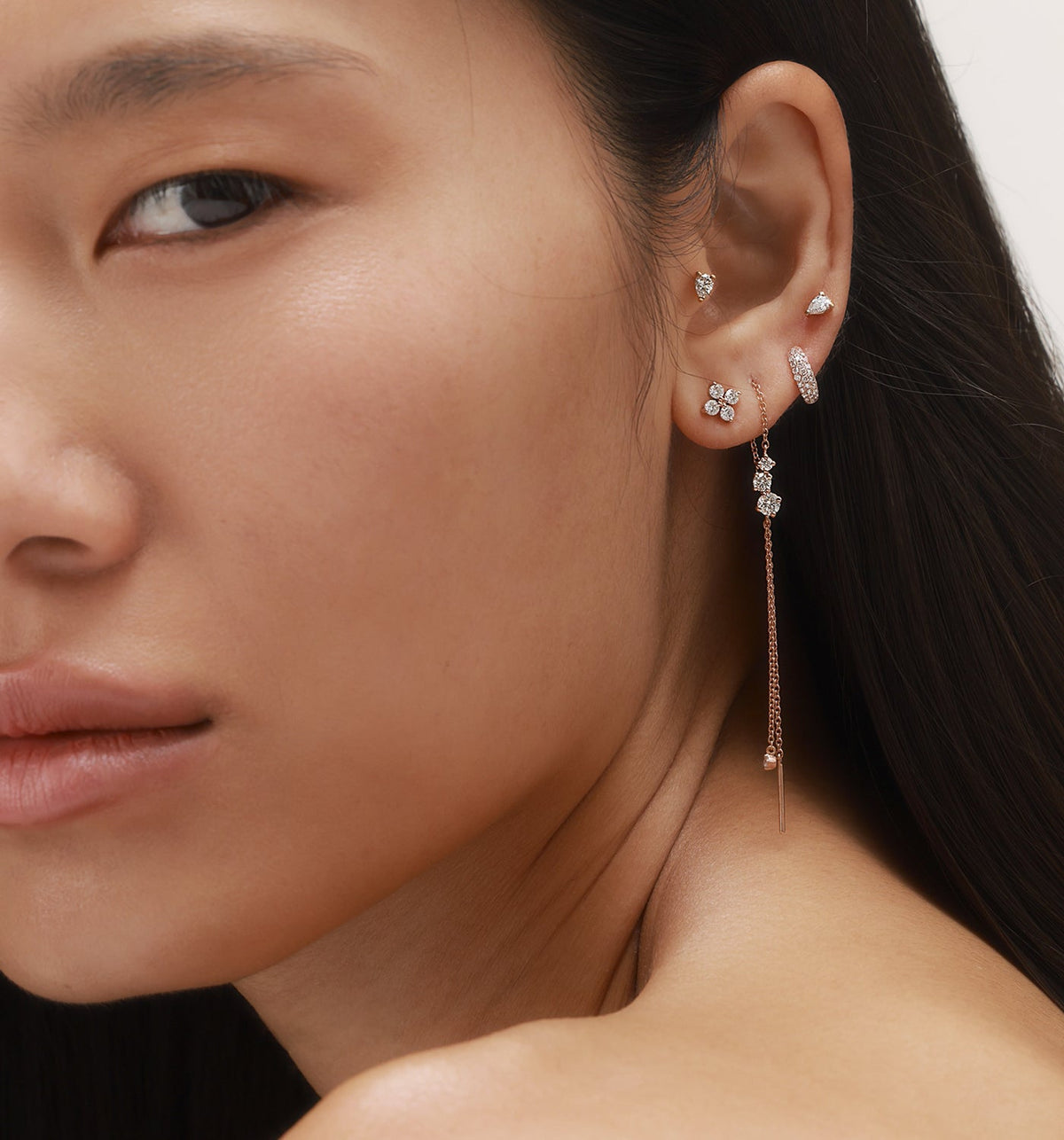 FOUR XL DIAMONDS STUD EARRING