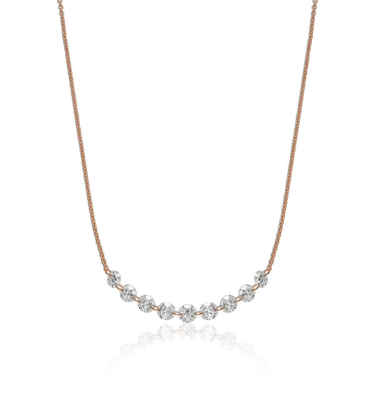 MELANIA DRILLED NINE DIAMONDS NECKLACE