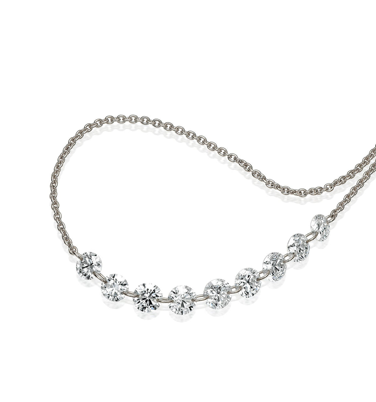MELANIA DRILLED NINE DIAMONDS NECKLACE