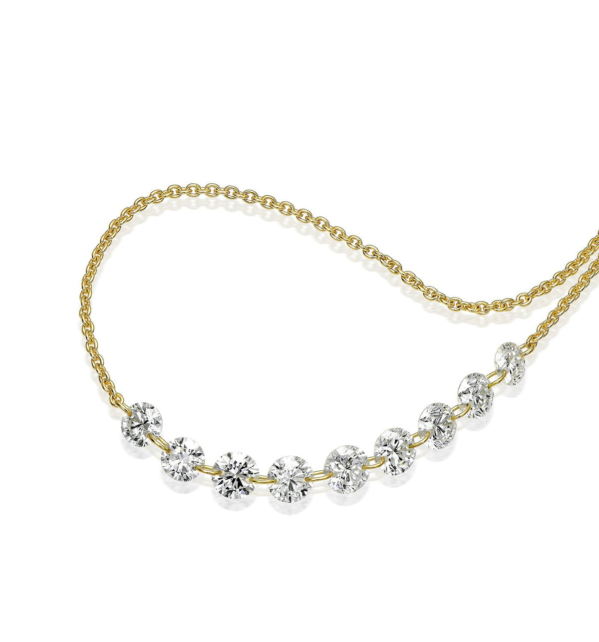 MELANIA DRILLED NINE DIAMONDS NECKLACE
