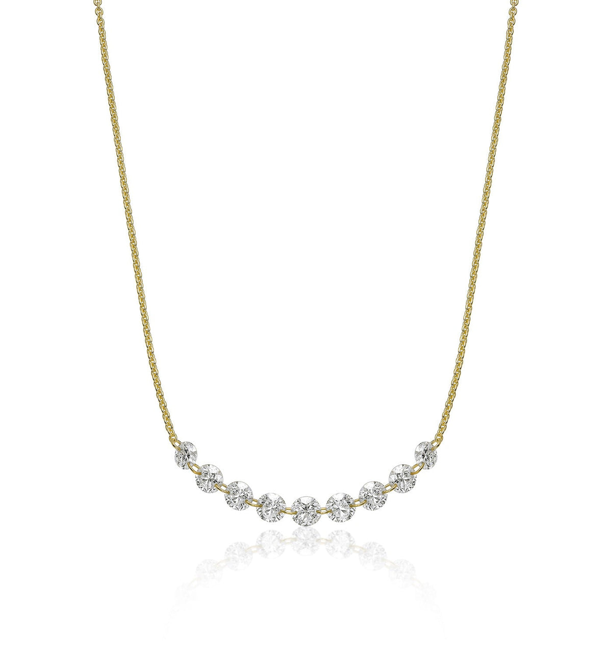 MELANIA DRILLED NINE DIAMONDS NECKLACE