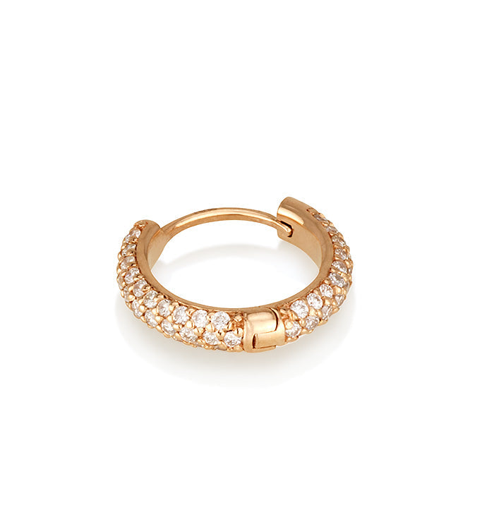360 DEGREES HOOP DIAMONDS EARRING