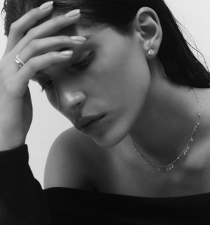 Rose Gold Necklace with Rose-Cut Diamonds RITA NECKLACE