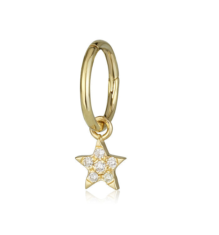 STAR DIAMONDS PIERCING CLICKER EARRING