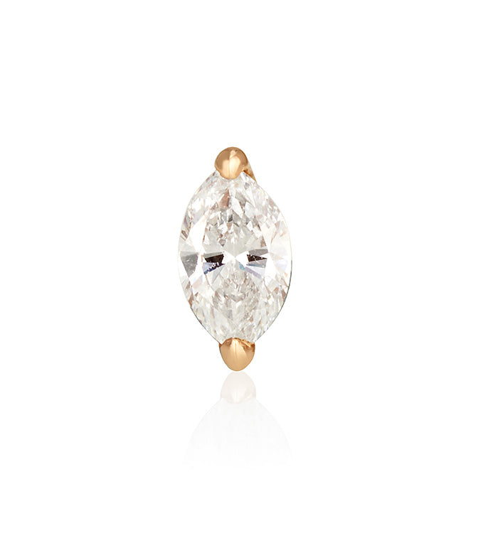 MARQUISE SHAPE LAB DIAMOND PIERCING LABRET 0.15CT