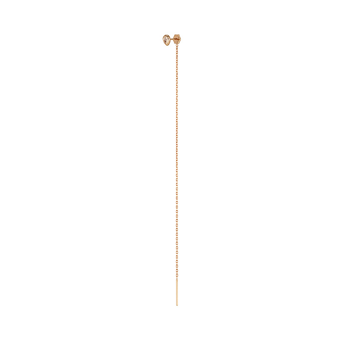 Rose Gold Long Chain Earring Set with Diamonds MARIN LONG EARRING STUD