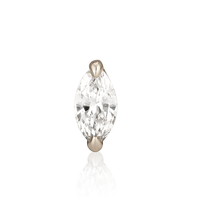 MARQUISE SHAPE LAB DIAMOND PIERCING LABRET 0.25CT