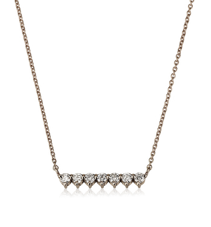 White Gold Necklace Set with Seven Diamonds SEVEN NECKLACE
