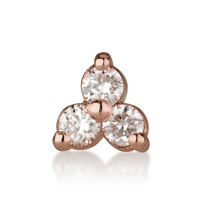 TRIO DIAMONDS STUD EARRING