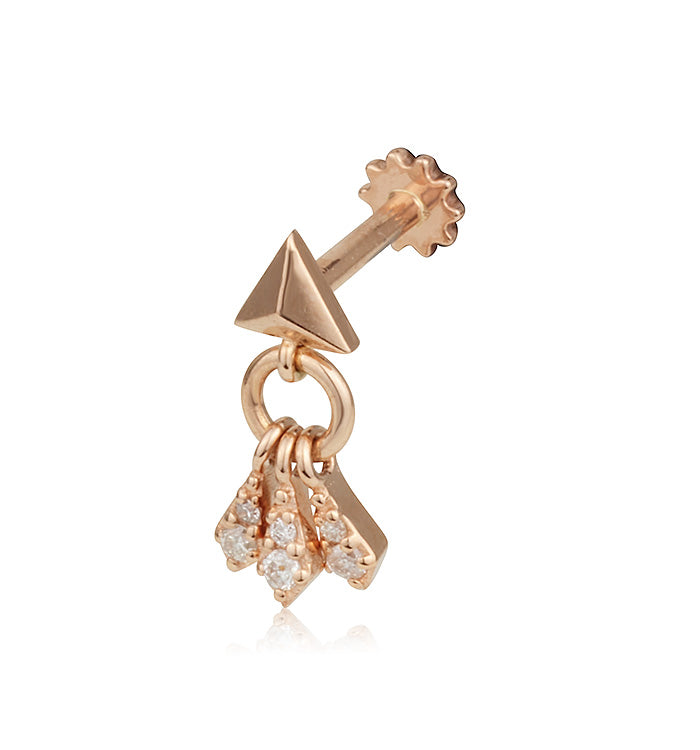 PIRAMIDE DIAMONDS PIERCING LABRET