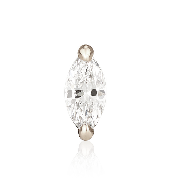 MARQUISE SHAPE LAB DIAMOND PIERCING LABRET 0.35CT