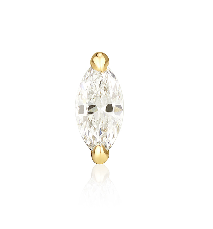 MARQUISE SHAPE LAB DIAMOND PIERCING LABRET 0.35CT