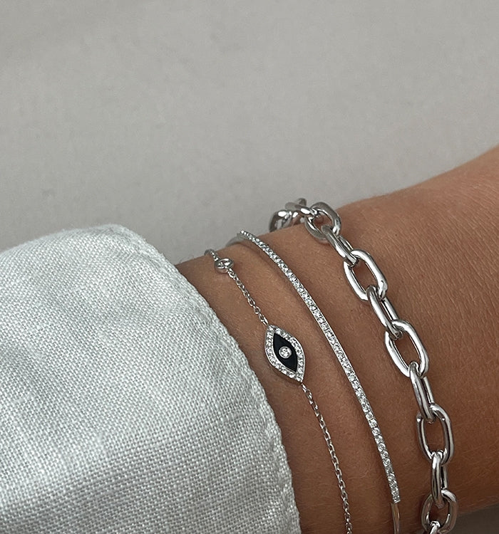 White Gold Link Bracelet BABY KELLY BRACELET