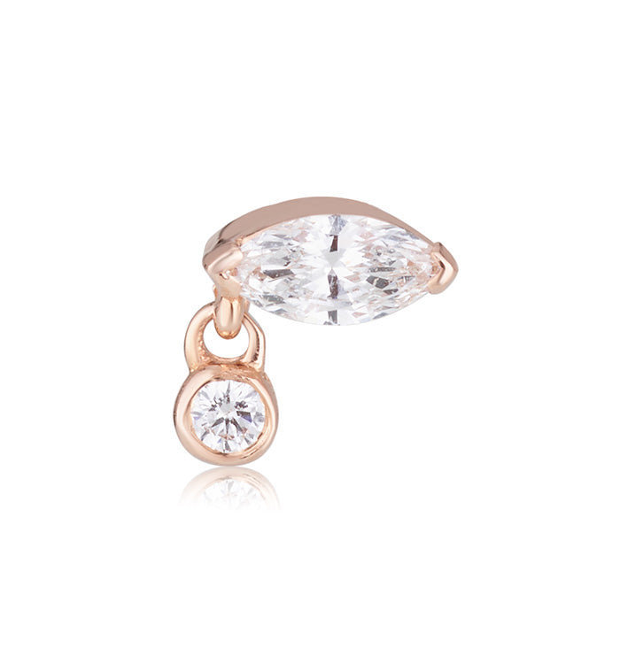 MARQUISE DIAMOND PIERCING LABRET NO. 2